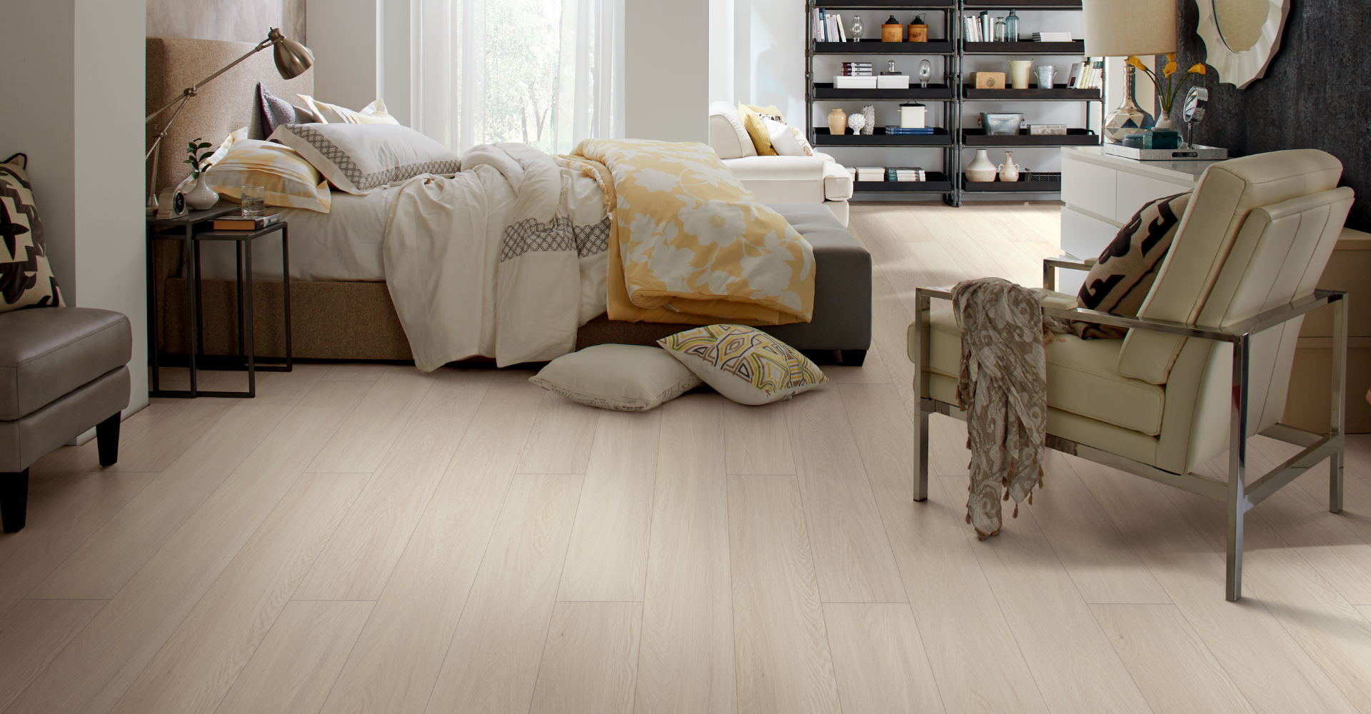 luxury vinyl flooring in bedroom